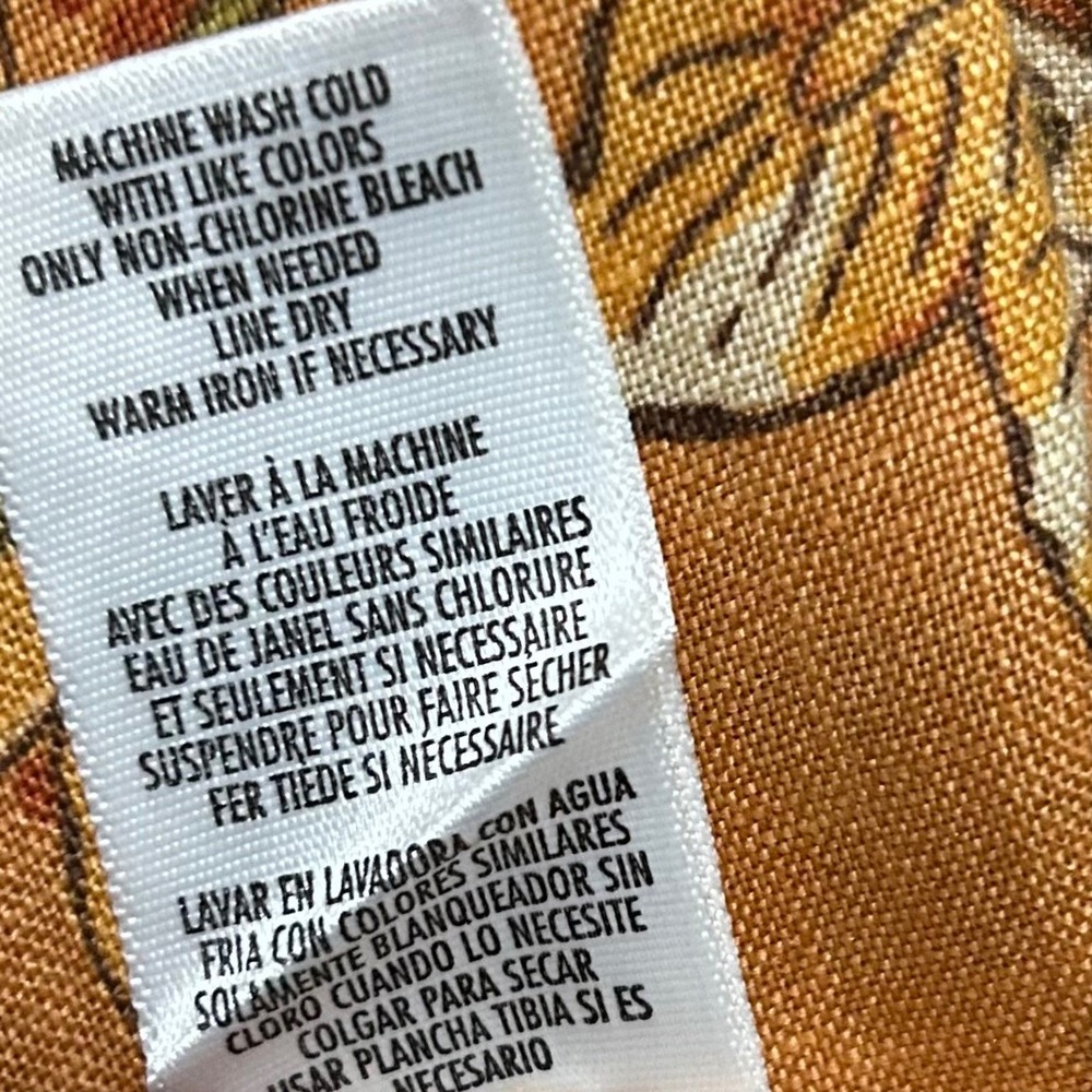 Petite Sophisticate 100% Linen Dress 8 Orange Yellow Sleeveless Floral Midi - Picture 8 of 10